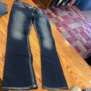 Womens silver denim jeans